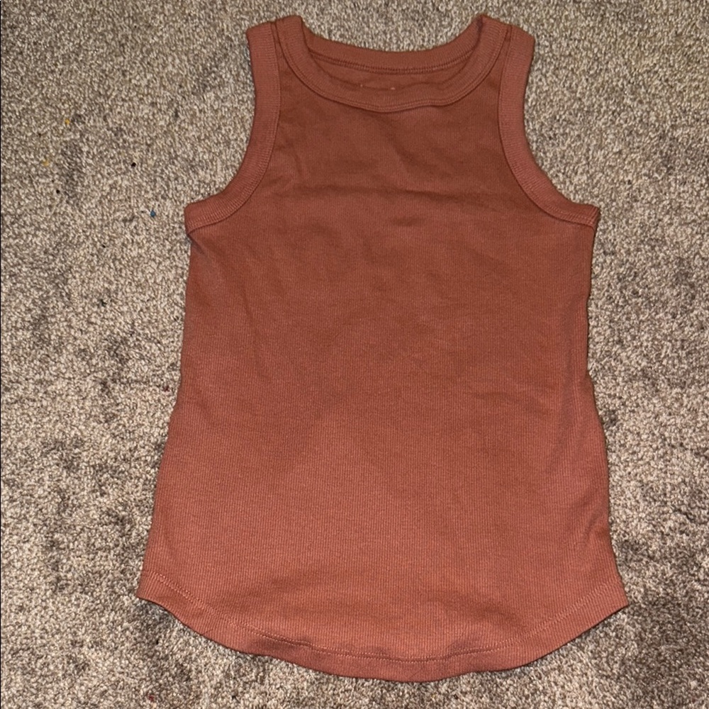 Women's Sleeveless Rust Tank Top
